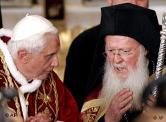 Papst Benedikt XVI in der Türkei mit Patriarch Bartholomäus I